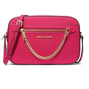MICHAEL Michael Kors Jet Set Large Saffiano Leather Crossbody Bag NWT